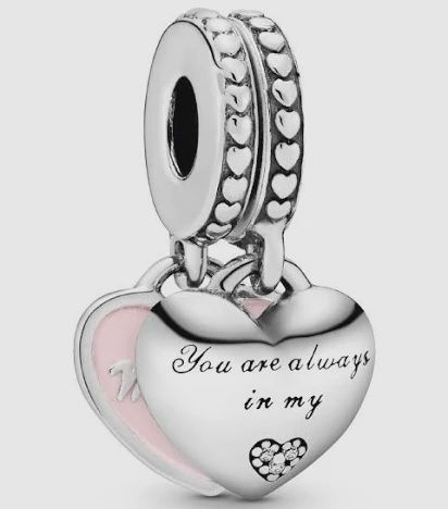 Mother &amp; Daughter Hearts Dangle Charm - 792072EN40