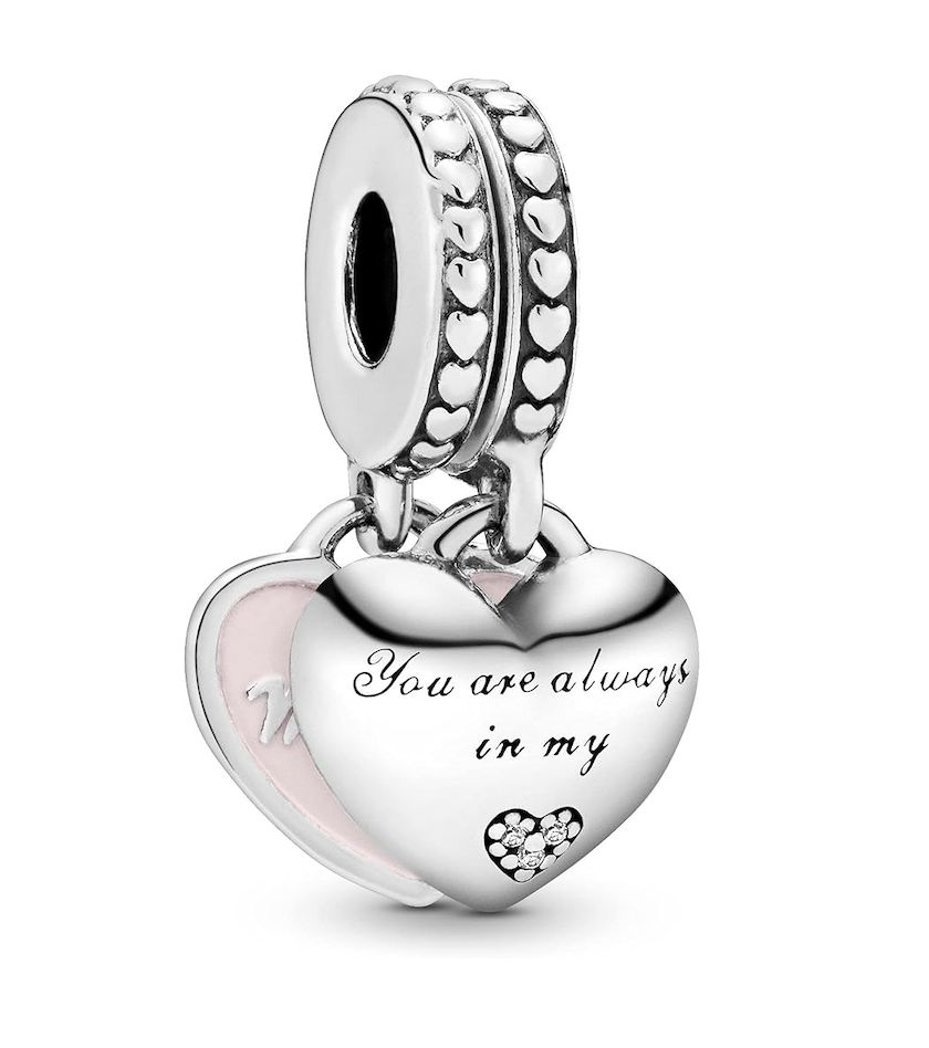 Mother &amp; Daughter Hearts Dangle Charm - 792072EN40