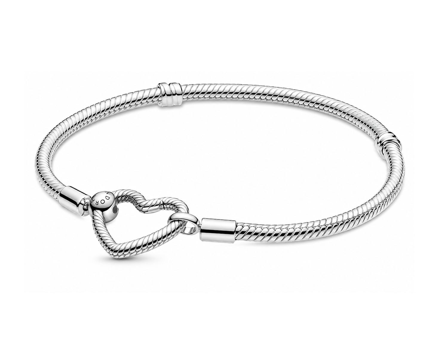 Pandora Heart Closure Snake Chain Bracelet  - 599539C00