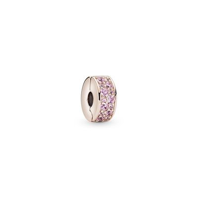 Pink Pavé Clip Charm - 781817PCZ