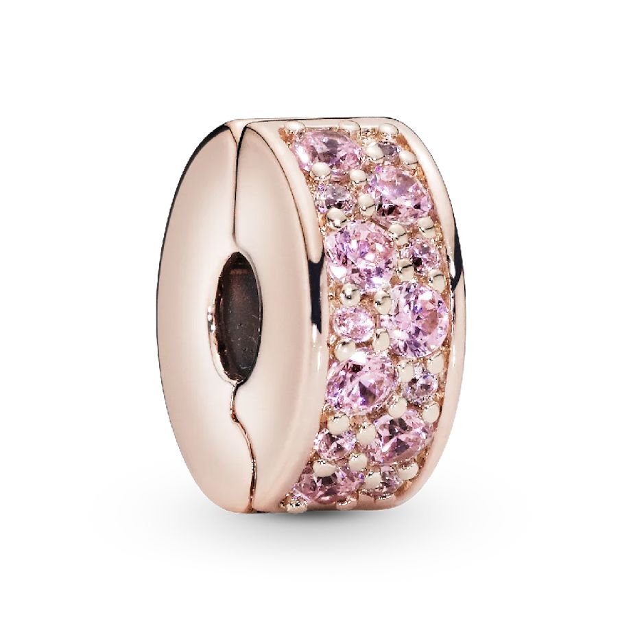 Pink Pavé Clip Charm-781817PCZ