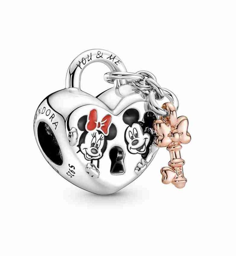 Disney Mickey Mouse &amp; Minnie Mouse Padlock Charm - 780109C01