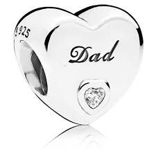Dad Heart Charm - 796458CZ