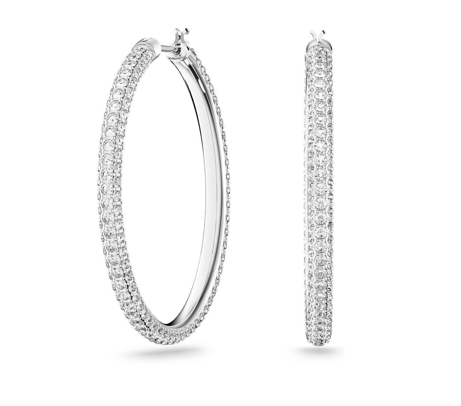 Stone Hoop Earrings-5389432