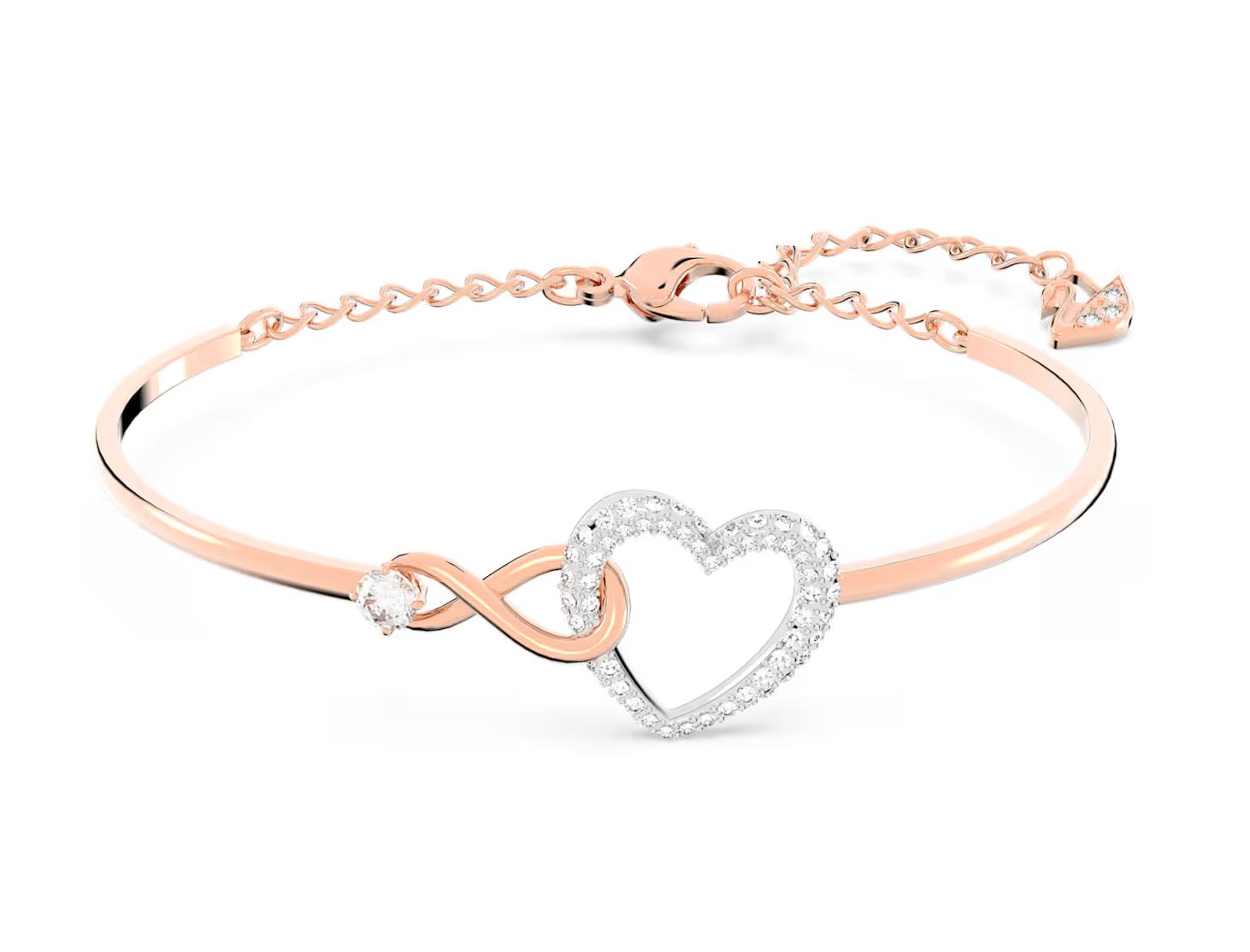 Hyperbola Bangle Infinity and heart, Mixed Metal-5518869