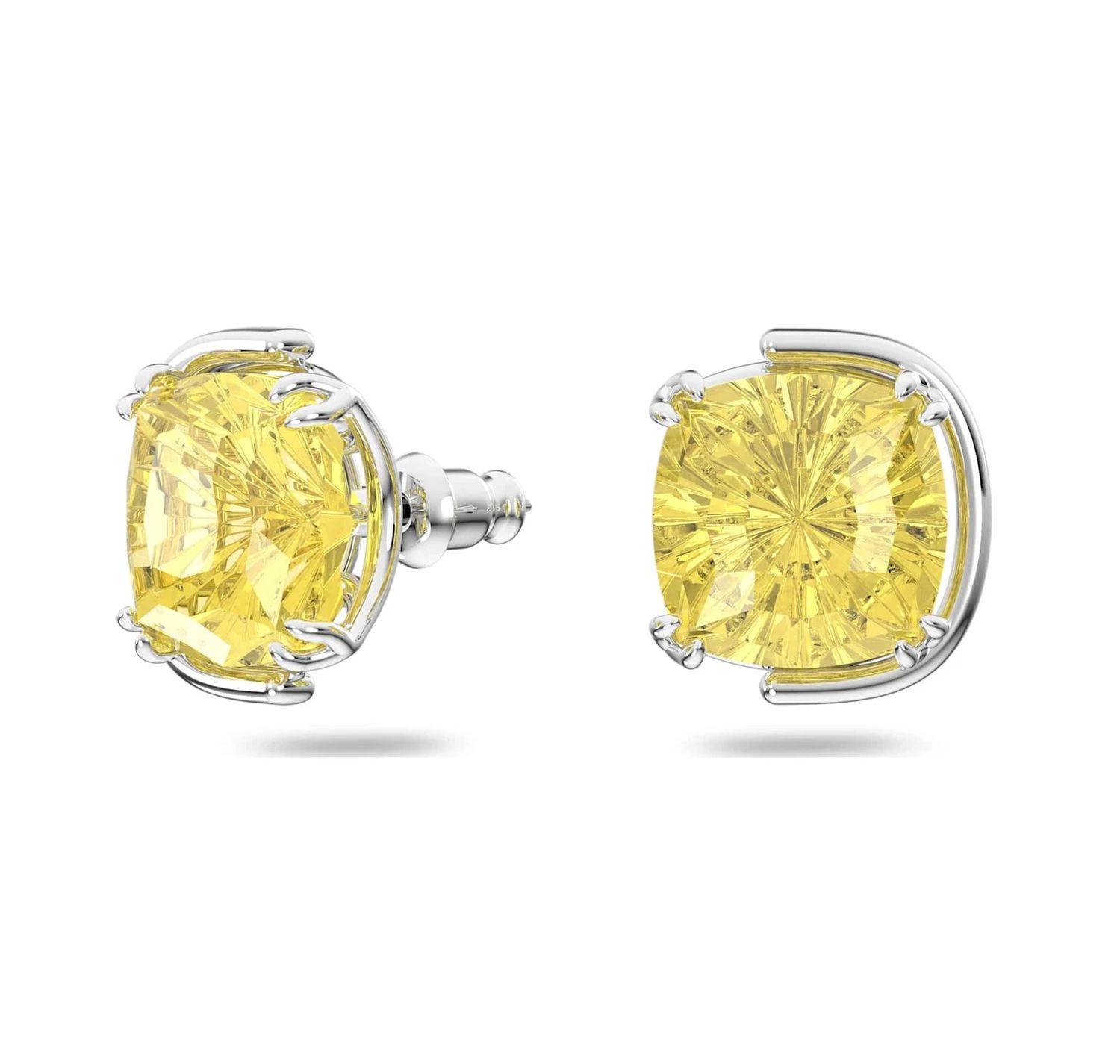 Harmonia Stud Earrings, Cushion Cut, Yellow - 5616511