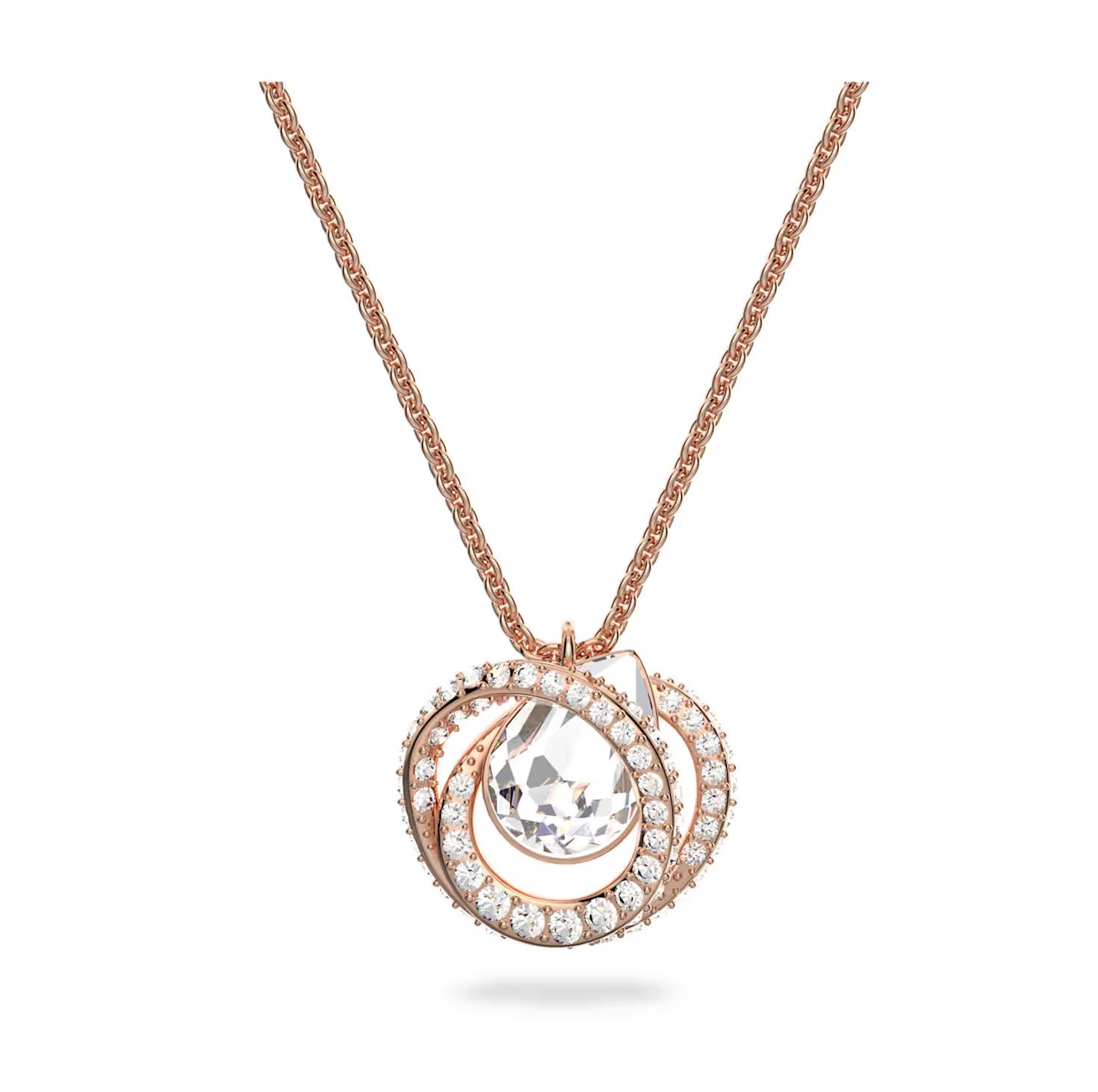 Generation Pendant White, Rose gold-tone-5636513