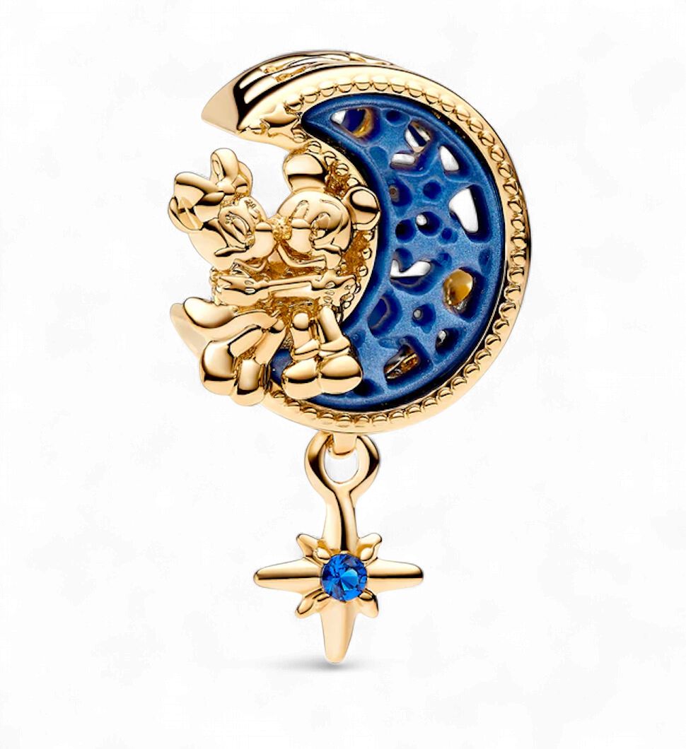 Disney Mickey Mouse &amp; Minnie Mouse Crescent Moon Charm - 762956C01