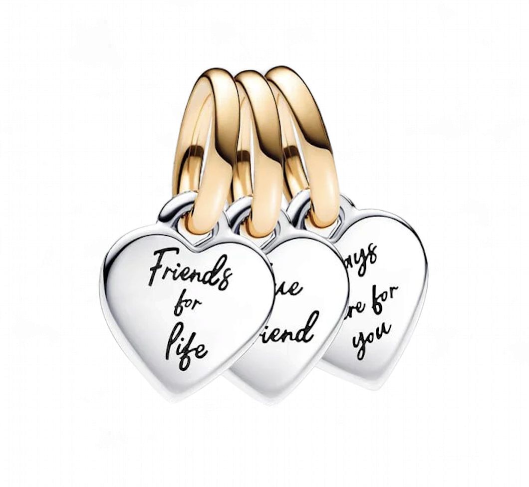 Two-Tone Splittable Friendship Triple Dangle Charm-762722C00