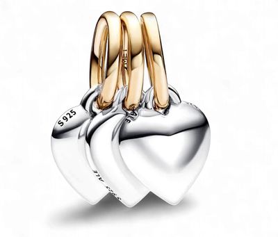 Two-Tone Splittable Friendship Triple Dangle Charm-762722C00