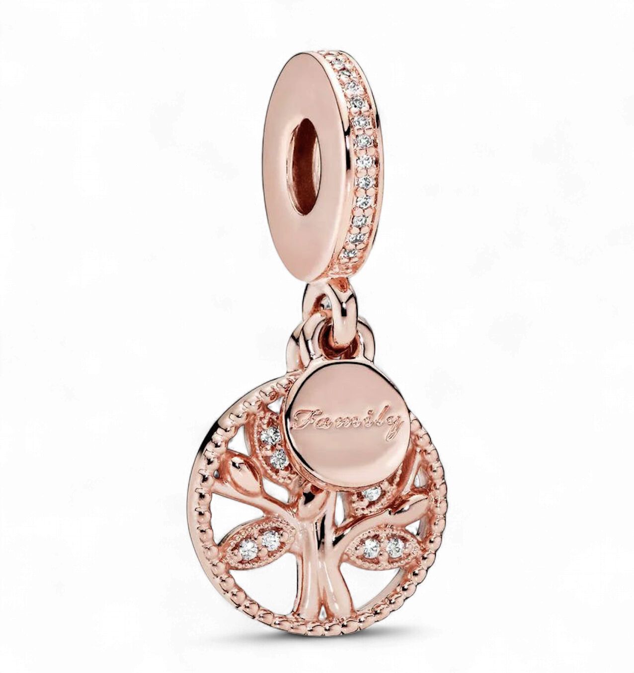 Sparkling Family Tree Dangle Charm-781728CZ