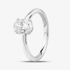 14k white gold with 1.0 ct TW GJ VS+ excellent cut round brilliant lab-created diamond