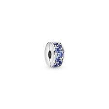 Blue Pavé Clip Charm - 791817NSBMX