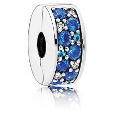 Blue Pavé Clip Charm - 791817NSBMX