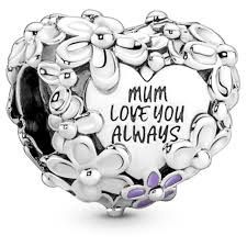 Mum Daisy Heart Charm - 791155C01