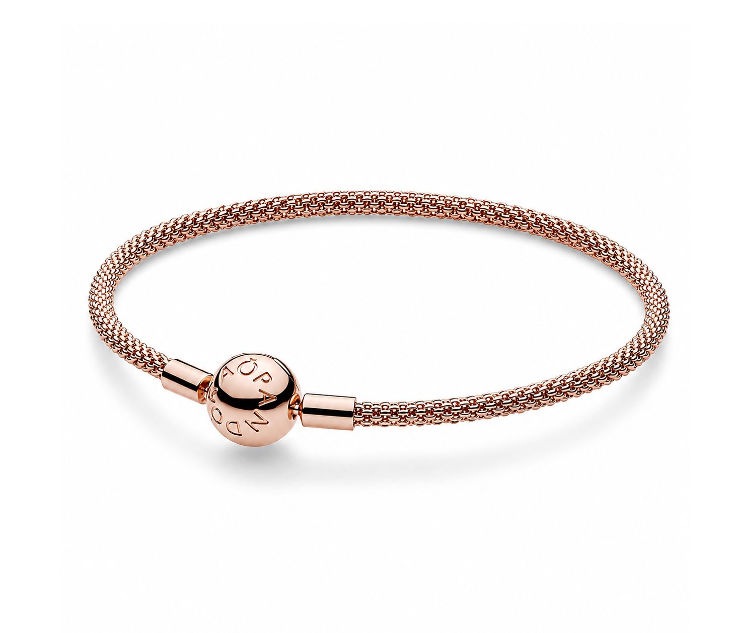 Pandora Moments Rose Gold Mesh Bracelet - 586543