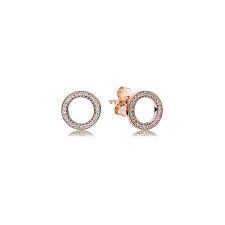 Sparkling Circle Stud Earrings - 280585CZ