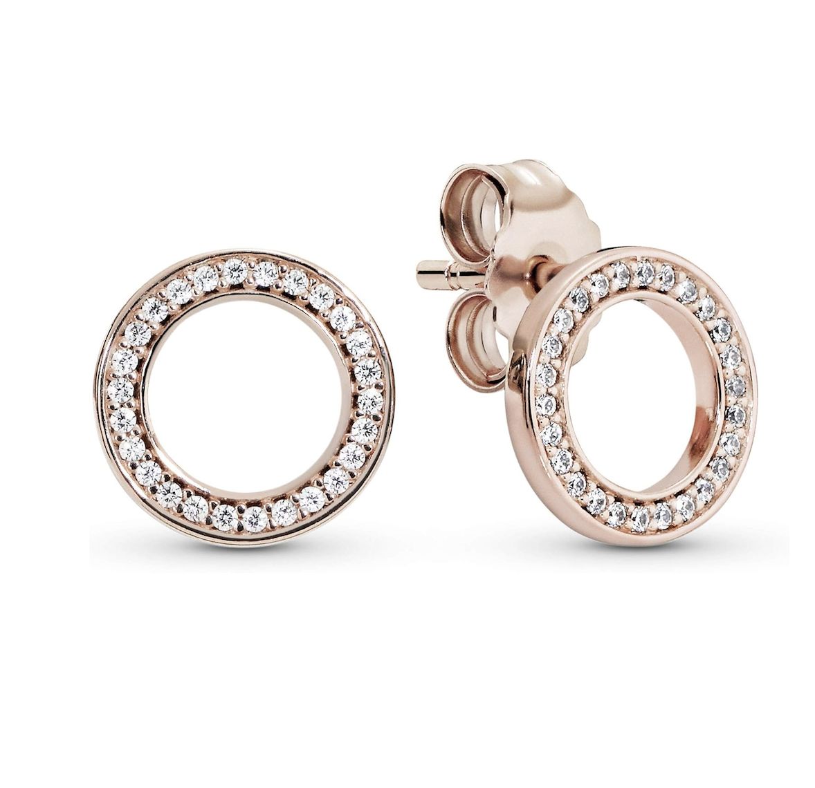 Sparkling Circle Stud Earrings-280585CZ