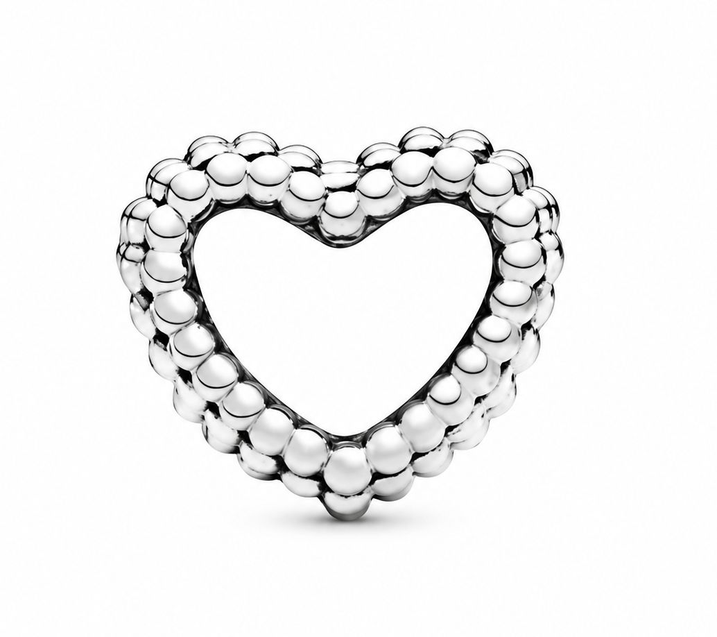 Beaded Open Heart Charm-797516