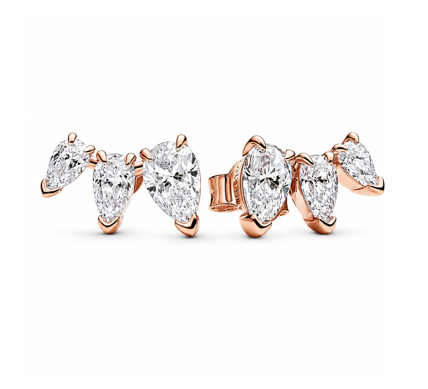 Pandora Sparkling Pear Stud Earrings - 282836C01