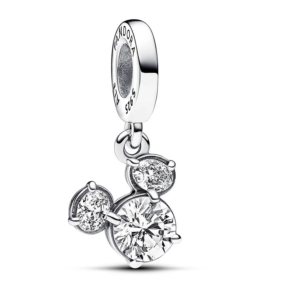 Disney Mickey Mouse Sparkling Head Silhouette Dangle Charm-793031C01