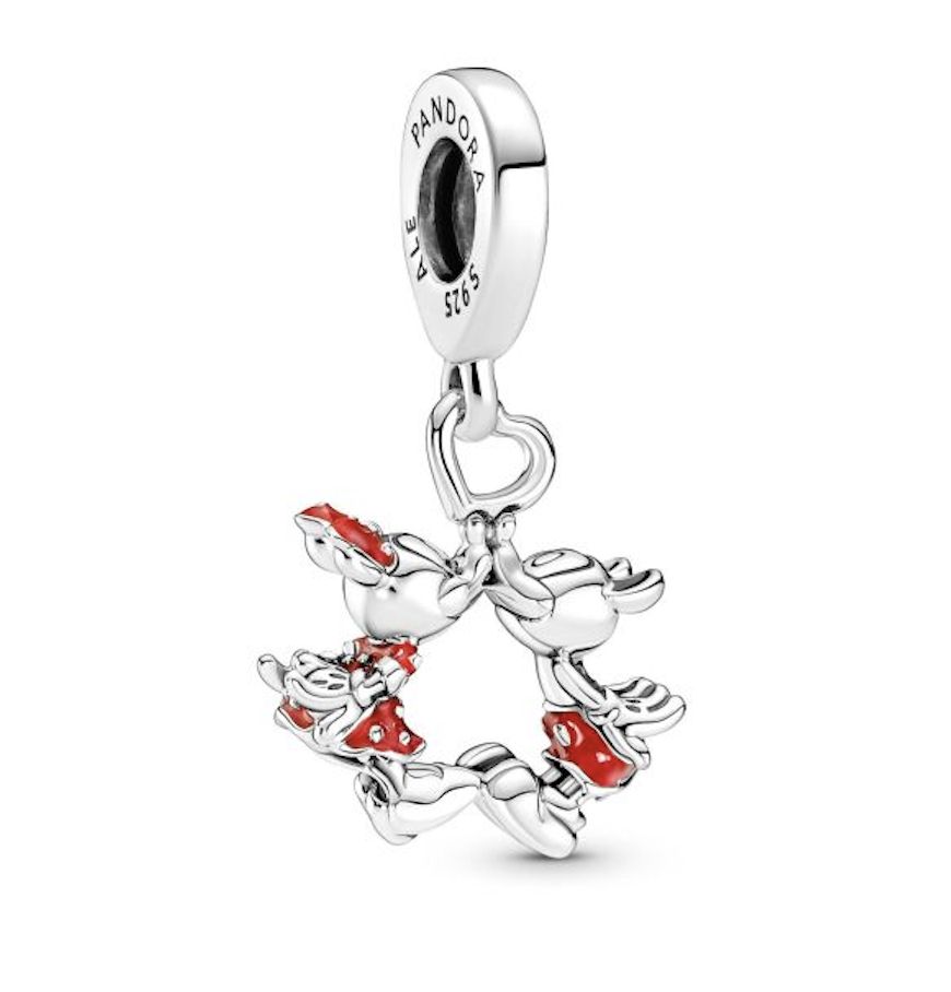Disney Mickey Mouse &amp; Minnie Mouse Kissing Dangle Charm - 790075C01