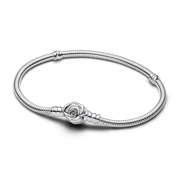 Rose in Bloom Clasp Snake Chain Bracelet - 593211C00