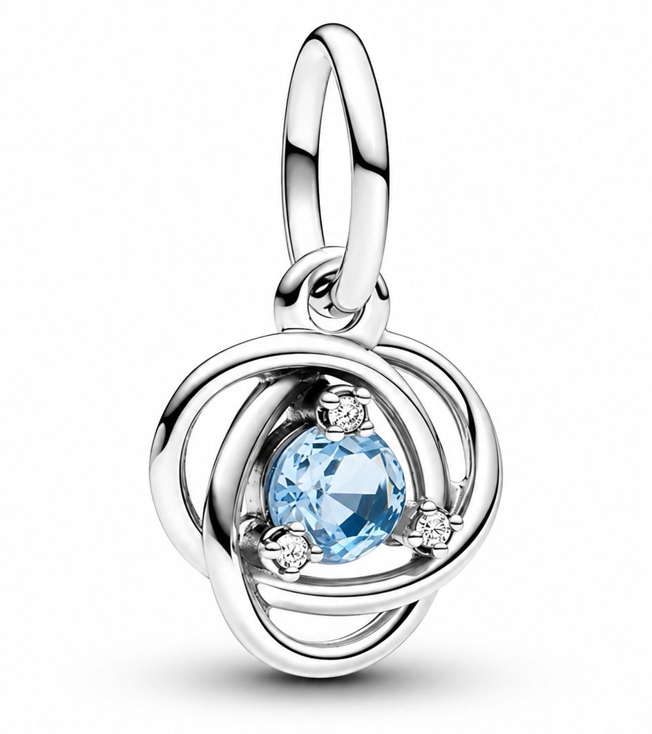 Sea Aqua Blue Eternity Circle Dangle Charm-793125C03