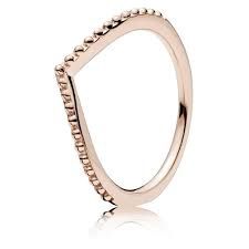Beaded Wishbone Ring - 186315