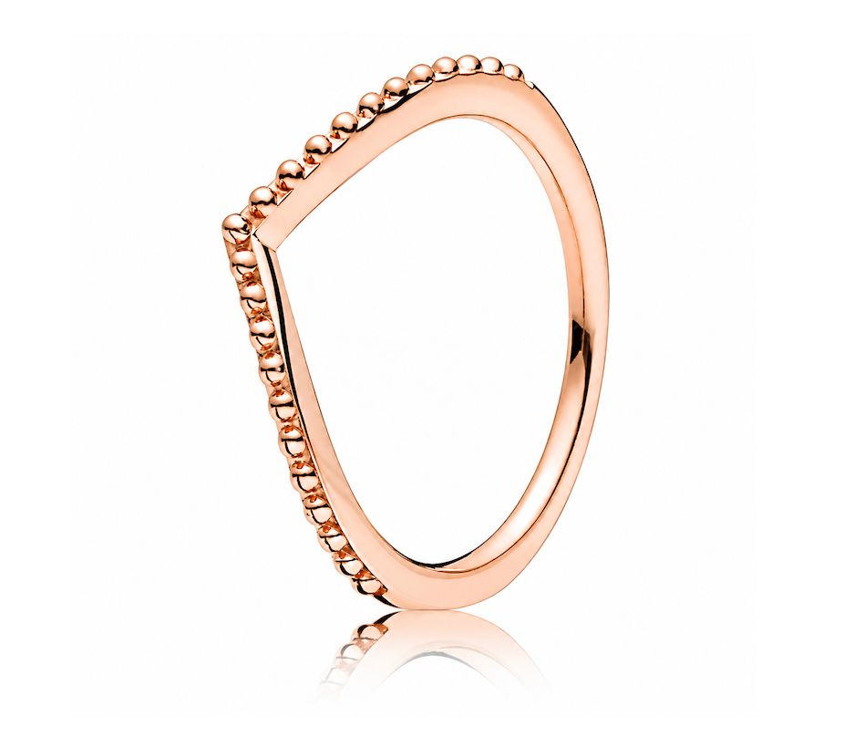 Beaded Wishbone Ring-186315