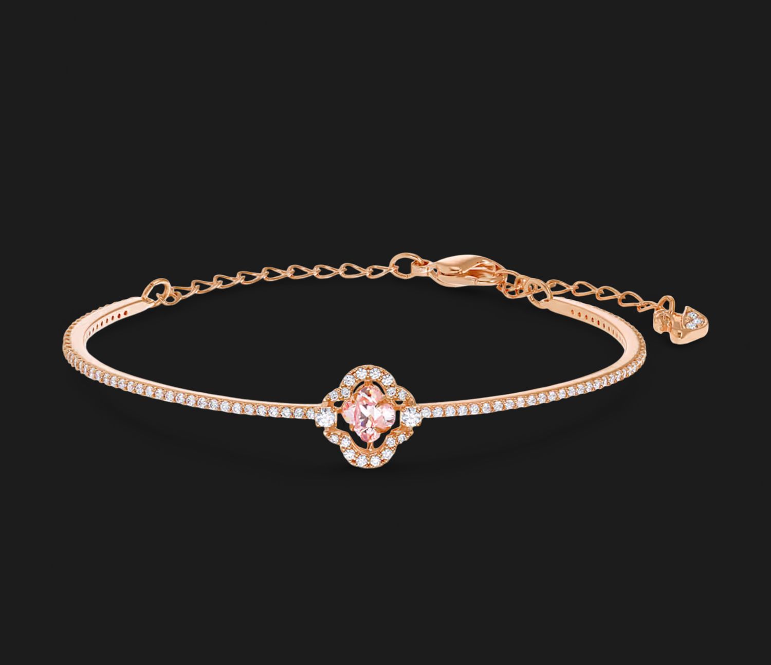 Una Bangle, Clover, Pink, Rose Gold (Size M)- 5516476