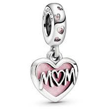 Mum Script Heart Dangle Charm - 798887C01