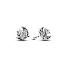 Sparkling Moon &amp; Star Stud Earrings - 292990C01