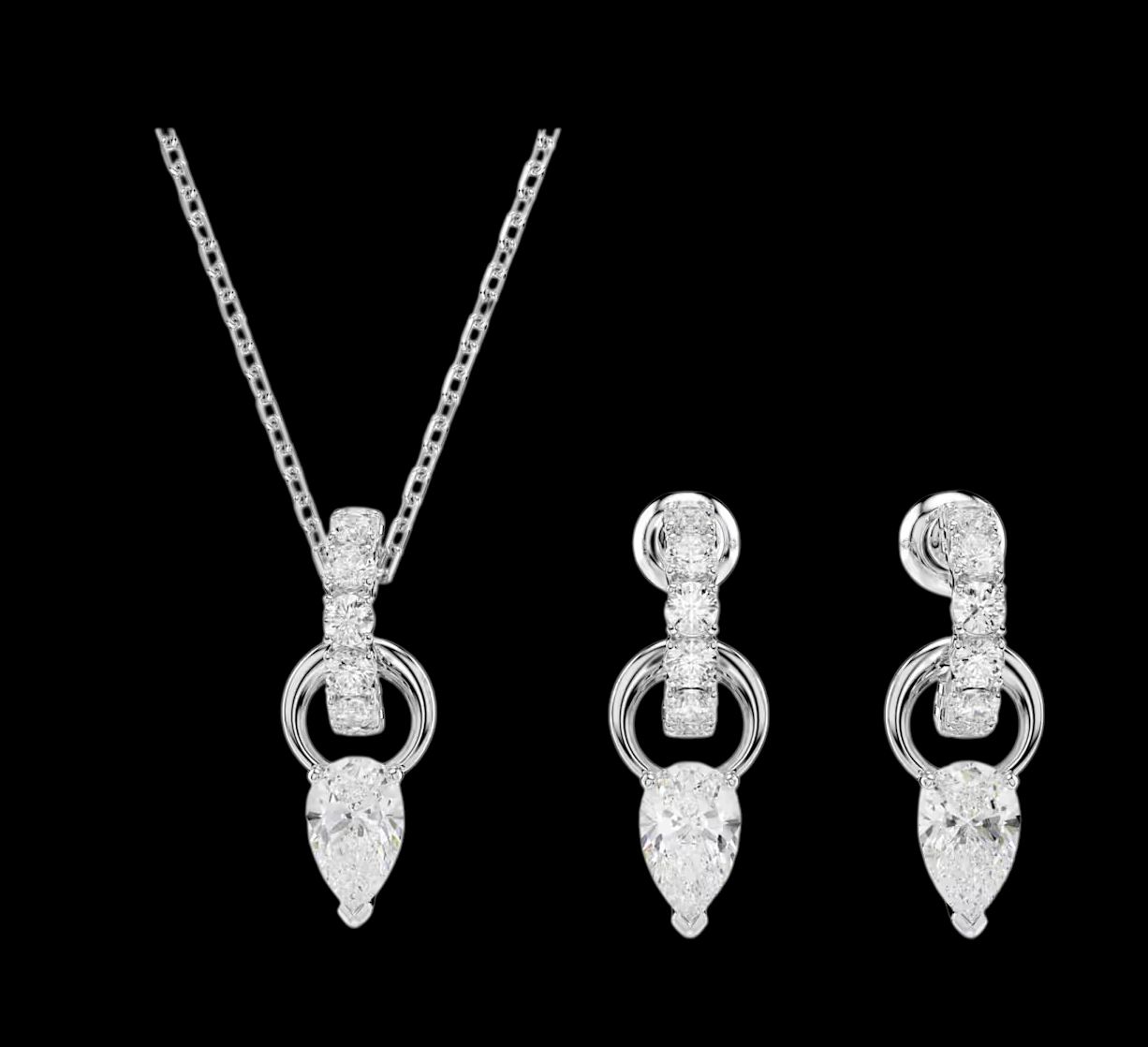 Mesmera Set, Pear Cut, Round Cut-5723197