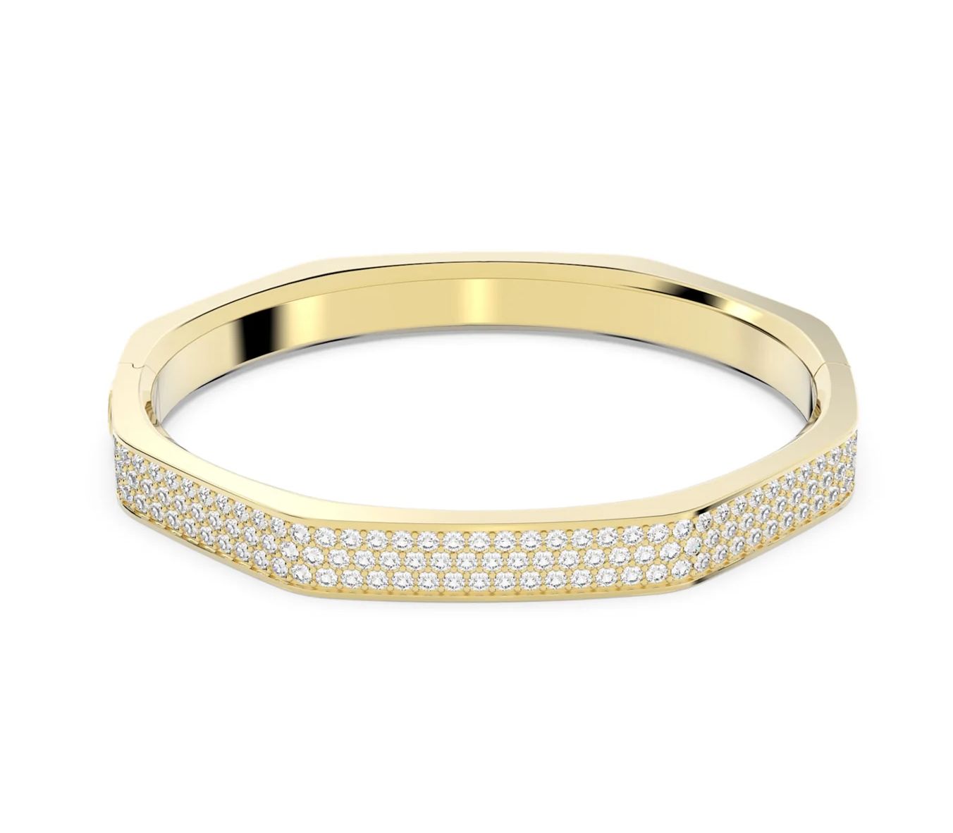 Dextera Bangle, Octagon shape, White, Gold-tone-5639197