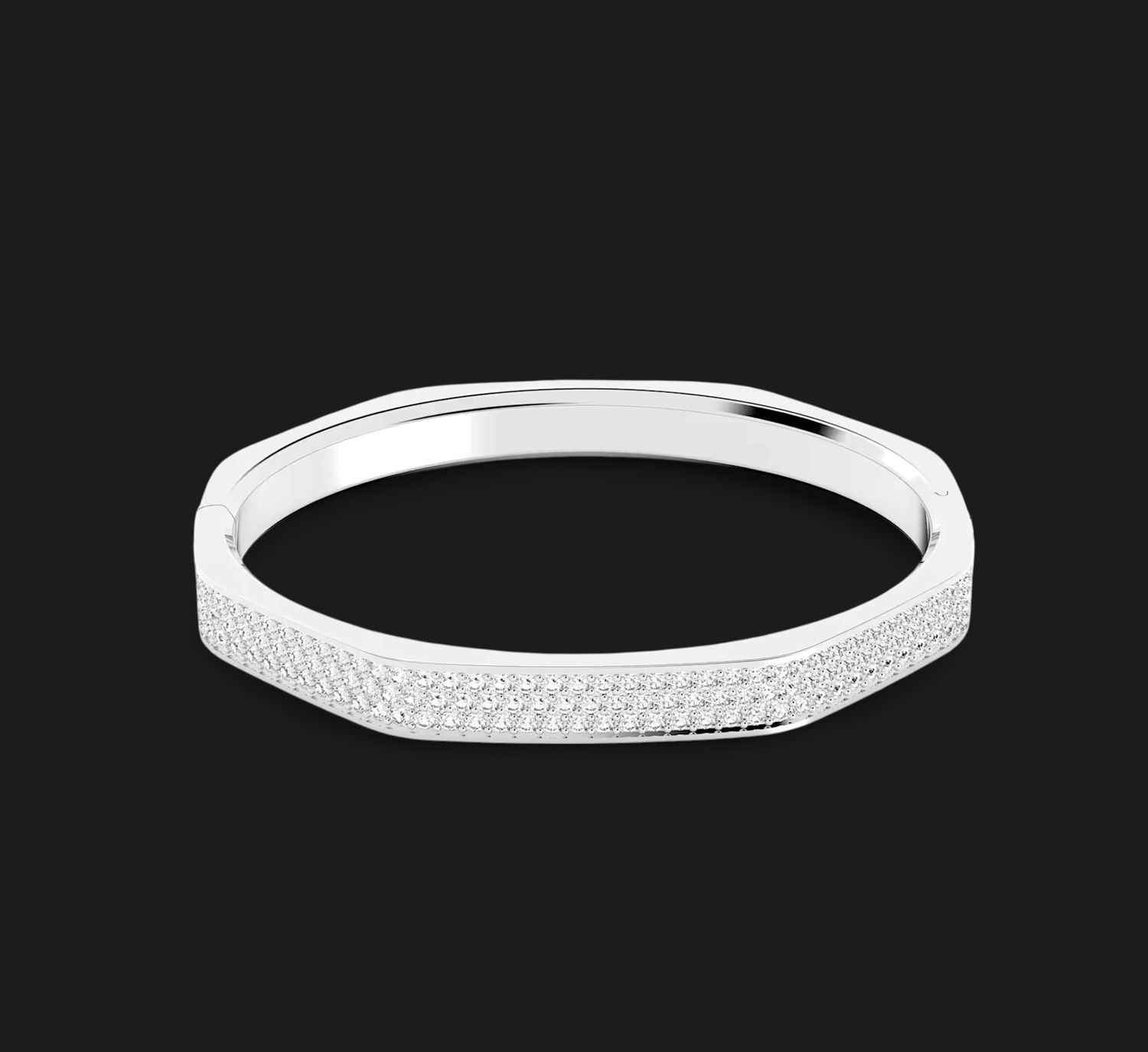 Dextera Bangle, Octagon shape, White- 5639200