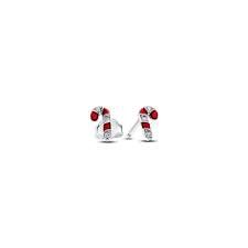 Red Candy Cane Stud Earrings - 292996C01