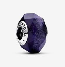 Faceted Blue Murano Glass Charm - 792984C00