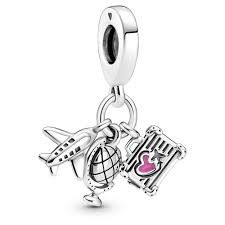 Airplane, Globe &amp; Suitcase Dangle Charm - 799435C01