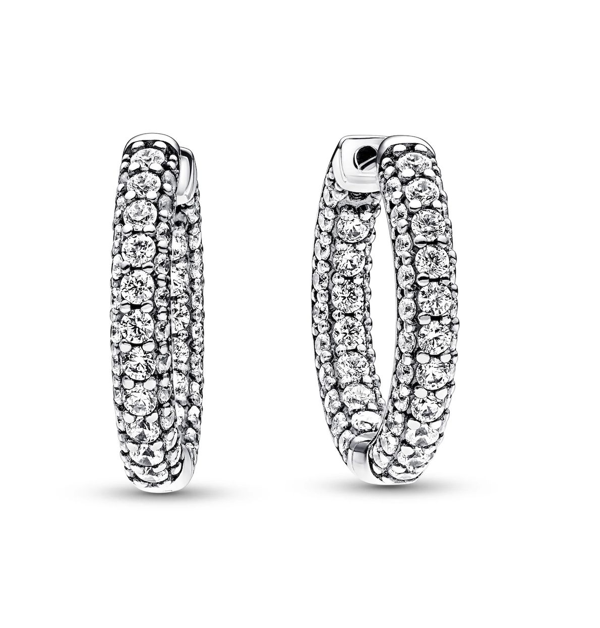Pandora Timeless Pavé Single-Row Hoop Earrings - 292624C01