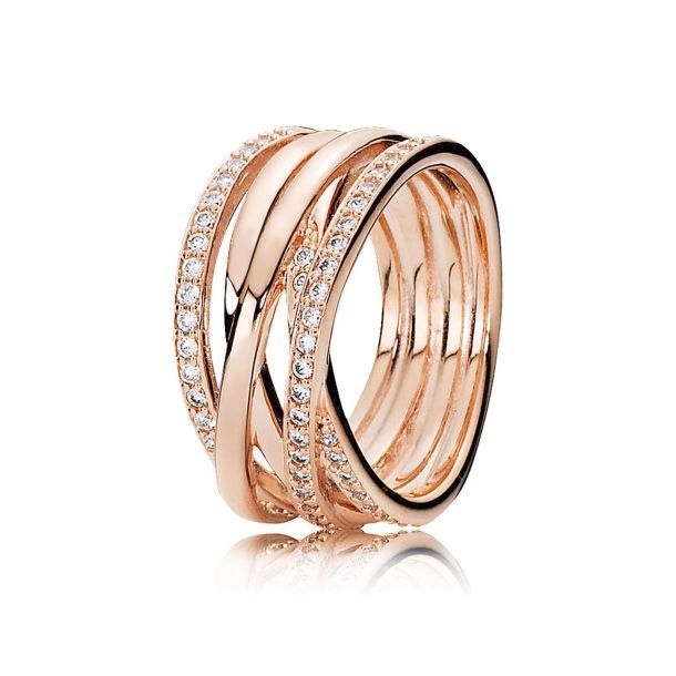 Sparkling &amp; Polished Lines Ring - 180919CZ