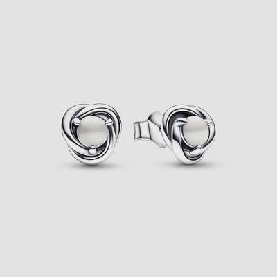 June Birthstone Eternity Circle Stud Earrings - 292335C03