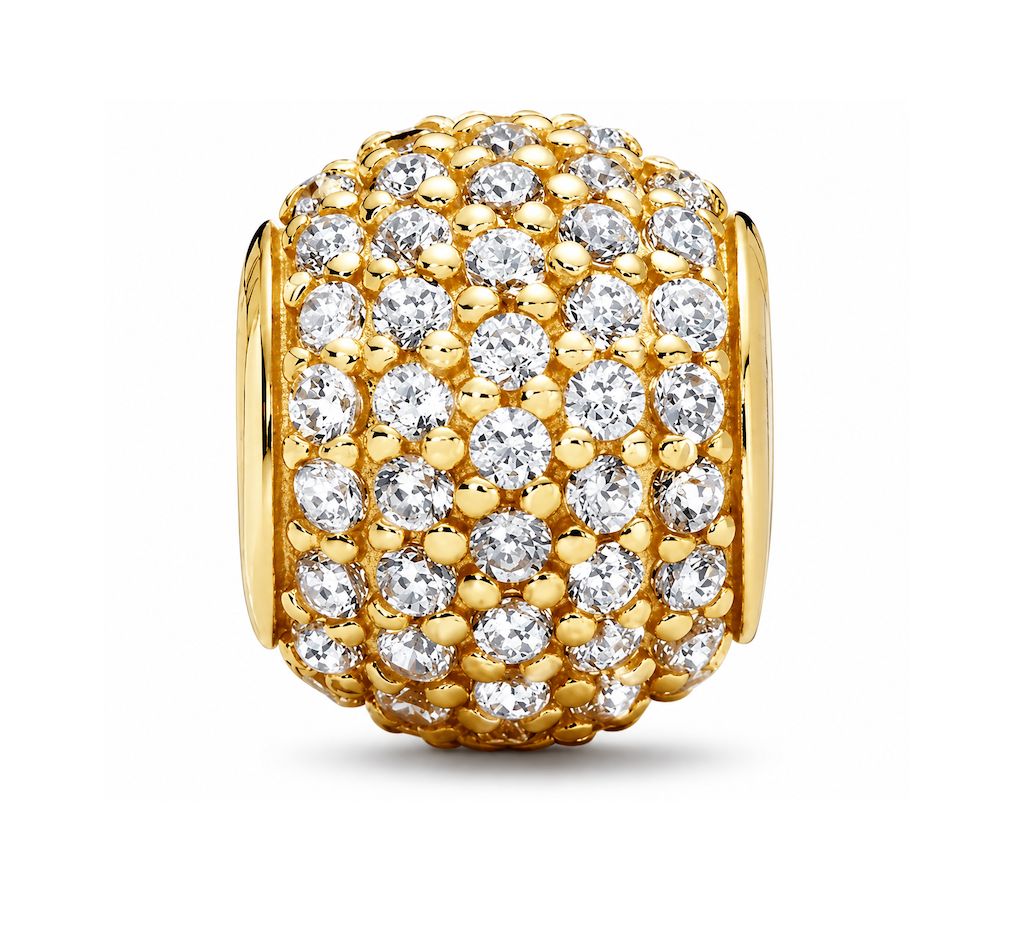 Clear Pavé 14k Solid Gold Charm-750819CZ