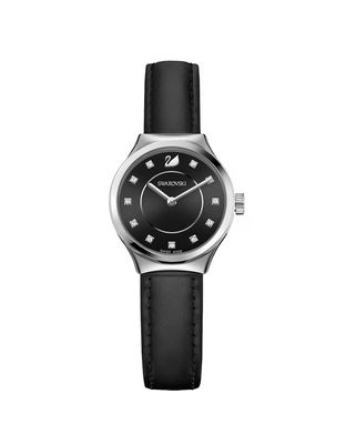 Dreamy Quartz Crystal Watch, Black Leather-5199931