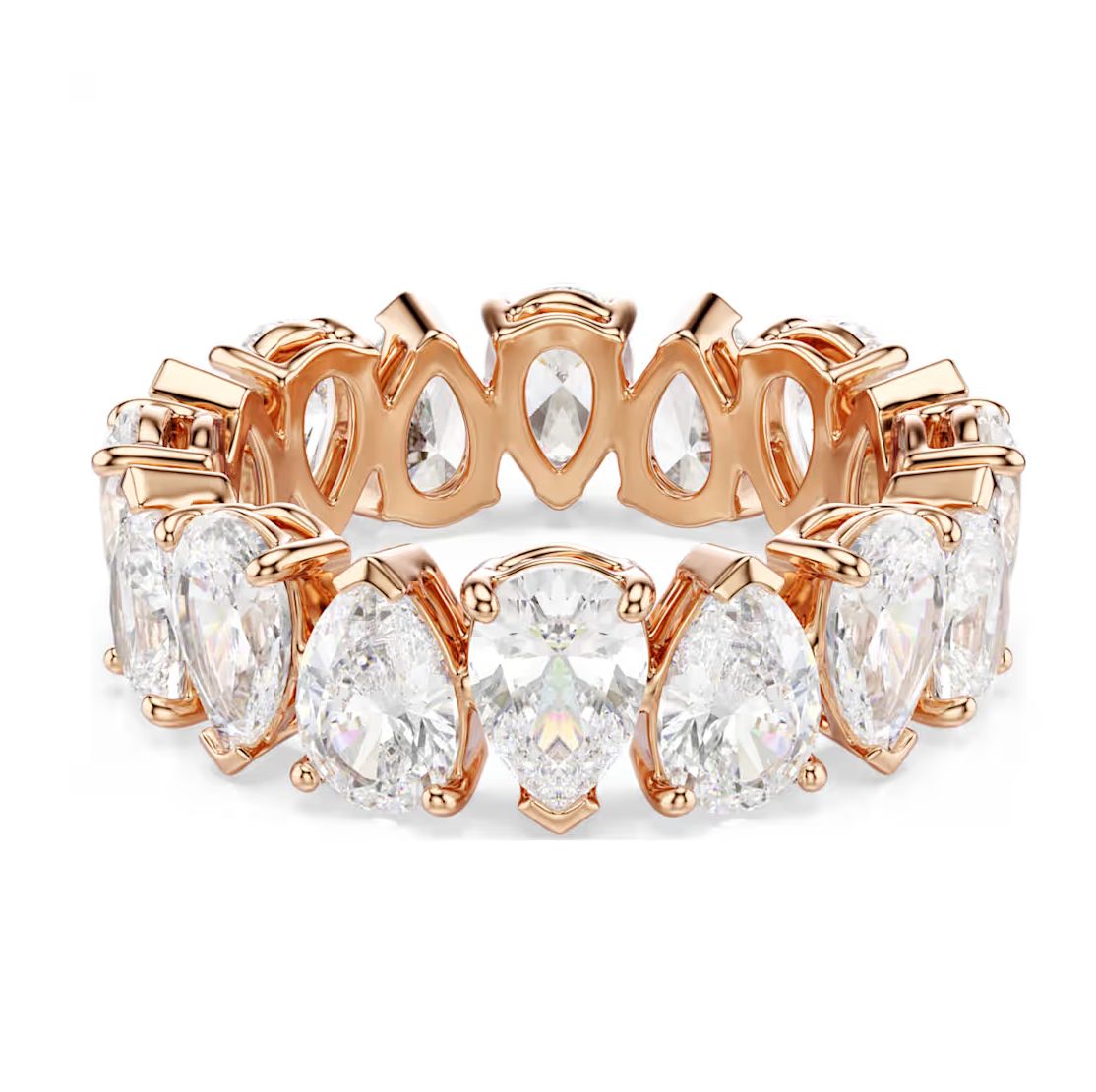 Vittore Ring, Pear Cut, White, Rose Gold Tone-5585425