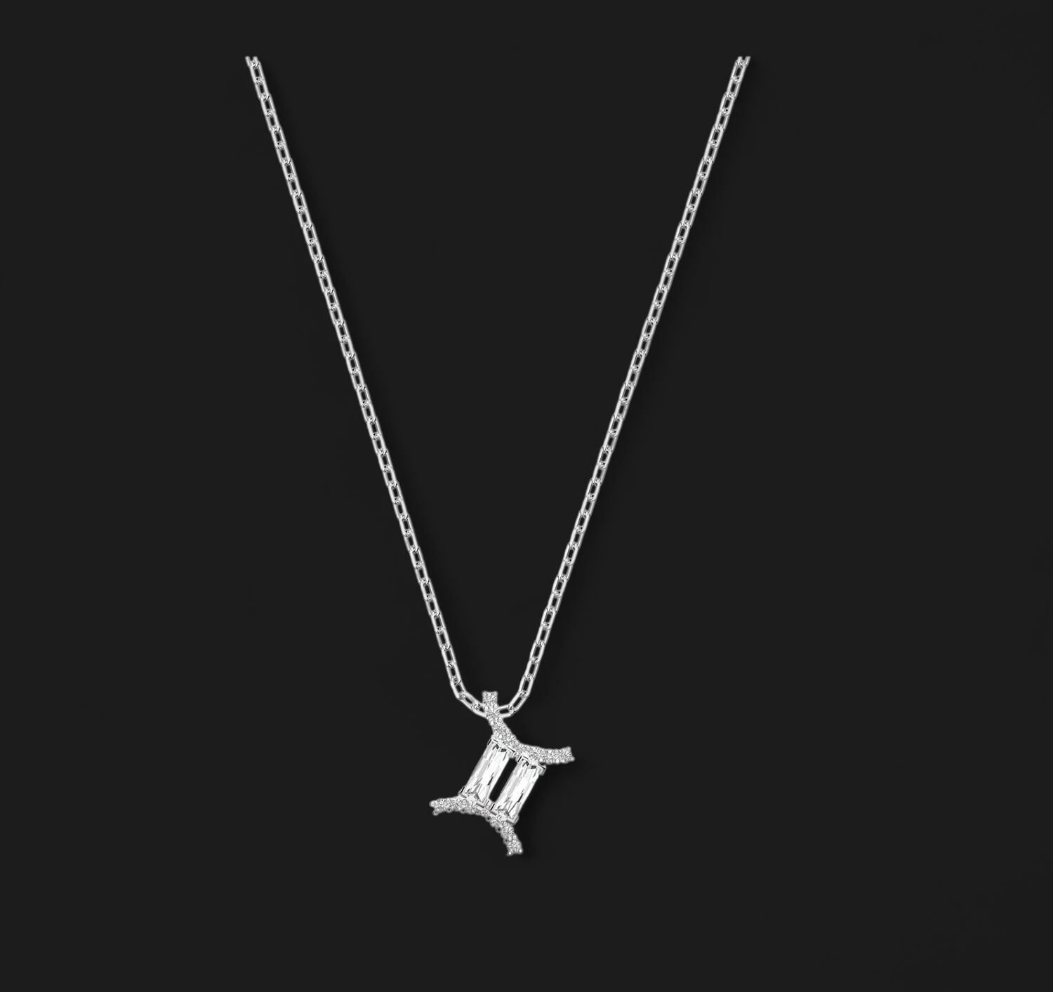 Crystal Zodiac II Pendant, Gemini, Mixed Metal Finish- 5563893