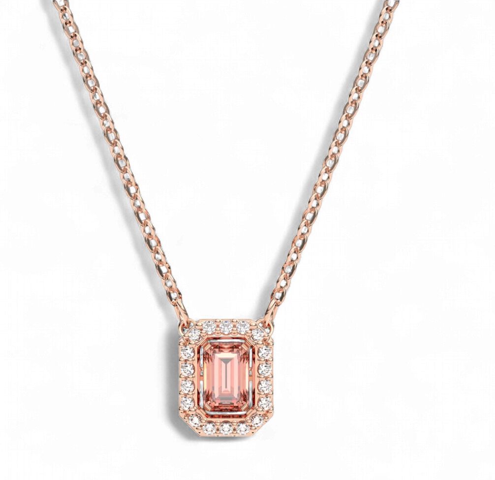 Millenia Necklace, Octagon Cut, Pink, Rose gold-5614933