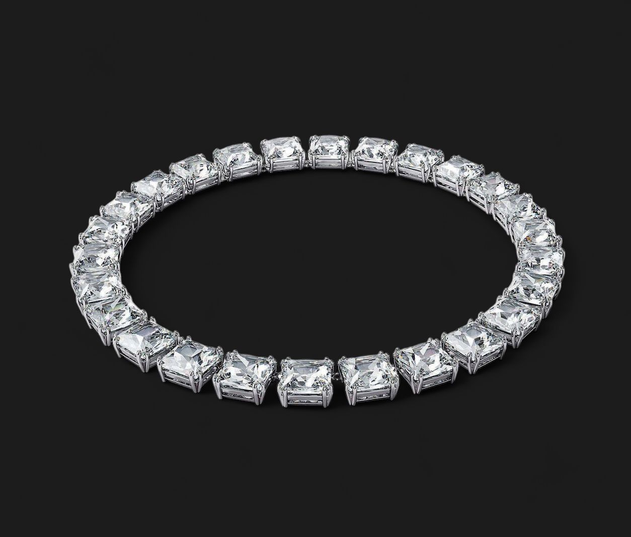 Millenia Necklace, Square Cut, White - 5599206
