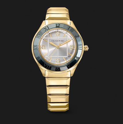 Dextera 3-Hand Watch 37mm, Swiss Made, Metal Bracelet, Gold Tone-5635450