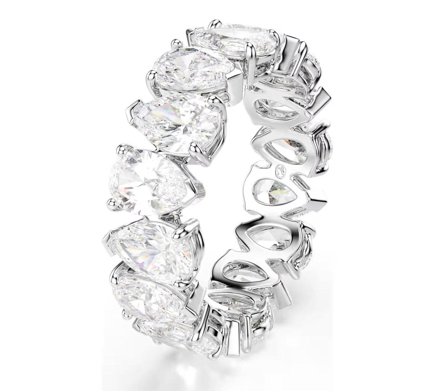 Matrix Vittore Ring, Drop cut, White, Size: 50